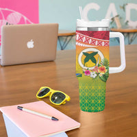 Melanesian Ni-Vanuatu Tumbler With Handle Sea Turtle with Sand Drawing Pattern LT9 - Polynesian Pride