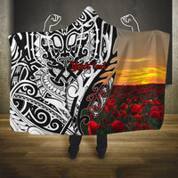 Personalised New Zealand Waitangi and ANZAC day Hooded Blanket LT9 One Size White - Polynesian Pride