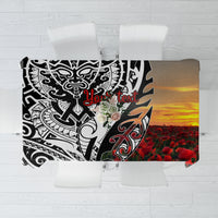 Personalised New Zealand Waitangi and ANZAC day Tablecloth LT9 White - Polynesian Pride