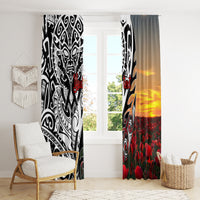 Personalised New Zealand Waitangi and ANZAC day Window Curtain LT9 - Polynesian Pride