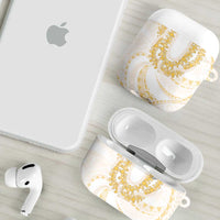 Aloha Lei Onaona AirPods Case Beige Hawaiian Tribal Pattern LT9 - Polynesian Pride