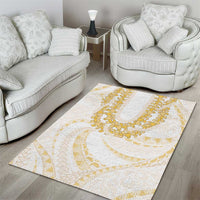 Aloha Lei Onaona Area Rug Beige Hawaiian Tribal Pattern
