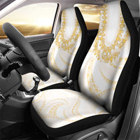 Aloha Lei Onaona Car Seat Cover Beige Hawaiian Tribal Pattern