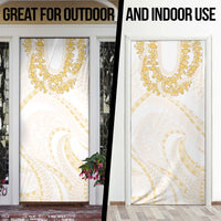 Aloha Lei Onaona Door Cover Beige Hawaiian Tribal Pattern LT9 - Polynesian Pride