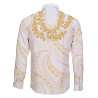 Aloha Lei Onaona Family Matching Off Shoulder Maxi Dress and Hawaiian Shirt Beige Hawaiian Tribal Pattern