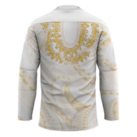 Aloha Lei Onaona Hockey Jersey Beige Hawaiian Tribal Pattern LT9 - Polynesian Pride