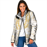 Aloha Lei Onaona Padded Jacket Beige Hawaiian Tribal Pattern LT9 Women Beige - Polynesian Pride