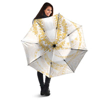 Aloha Lei Onaona Umbrella Beige Hawaiian Tribal Pattern LT9 - Polynesian Pride