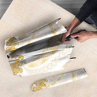 Aloha Lei Onaona Umbrella Beige Hawaiian Tribal Pattern LT9 - Polynesian Pride