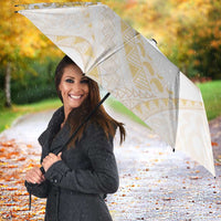 Aloha Lei Onaona Umbrella Beige Hawaiian Tribal Pattern LT9 - Polynesian Pride
