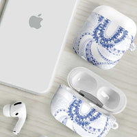 Aloha Lei Onaona AirPods Case Navy Blue Hawaiian Tribal Pattern LT9 - Polynesian Pride