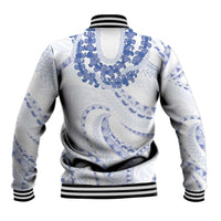 Aloha Lei Onaona Baseball Jacket Navy Blue Hawaiian Tribal Pattern LT9 - Polynesian Pride