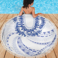 Aloha Lei Onaona Beach Blanket Navy Blue Hawaiian Tribal Pattern LT9 - Polynesian Pride