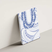 Aloha Lei Onaona Canvas Wall Art Navy Blue Hawaiian Tribal Pattern LT9 - Polynesian Pride