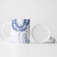 Aloha Lei Onaona Ceramic Mug Navy Blue Hawaiian Tribal Pattern - Polynesian Pride