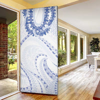 Aloha Lei Onaona Door Cover Navy Blue Hawaiian Tribal Pattern LT9 - Polynesian Pride