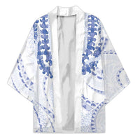 Aloha Lei Onaona Kimono Navy Blue Hawaiian Tribal Pattern LT9 Unisex Blue - Polynesian Pride