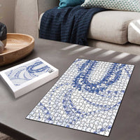 Aloha Lei Onaona Puzzle Navy Blue Hawaiian Tribal Pattern LT9 - Polynesian Pride