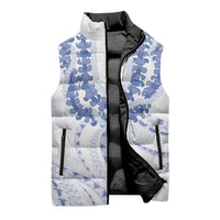 Aloha Lei Onaona Sleeveless Puffer Jacket Navy Blue Hawaiian Tribal Pattern LT9 - Polynesian Pride