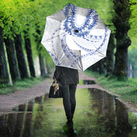 Aloha Lei Onaona Umbrella Navy Blue Hawaiian Tribal Pattern LT9 - Polynesian Pride
