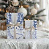 Aloha Lei Onaona Wrapping Paper Navy Blue Hawaiian Tribal Pattern - Polynesian Pride