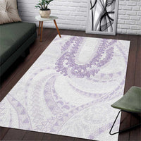 Aloha Lei Onaona Area Rug Purple Hawaiian Tribal Pattern