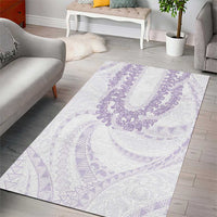 Aloha Lei Onaona Area Rug Purple Hawaiian Tribal Pattern
