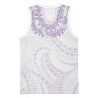 Aloha Lei Onaona Basketball Jersey Purple Hawaiian Tribal Pattern LT9 - Polynesian Pride