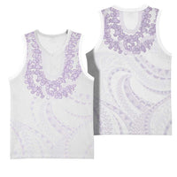 Aloha Lei Onaona Basketball Jersey Purple Hawaiian Tribal Pattern LT9 - Polynesian Pride