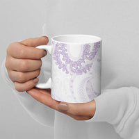 Aloha Lei Onaona Ceramic Mug Purple Hawaiian Tribal Pattern - Polynesian Pride
