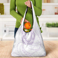 Aloha Lei Onaona Grocery Bag Purple Hawaiian Tribal Pattern LT9 - Polynesian Pride