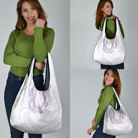 Aloha Lei Onaona Grocery Bag Purple Hawaiian Tribal Pattern LT9 - Polynesian Pride