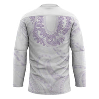 Aloha Lei Onaona Hockey Jersey Purple Hawaiian Tribal Pattern LT9 - Polynesian Pride