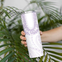 Aloha Lei Onaona Skinny Tumbler Purple Hawaiian Tribal Pattern