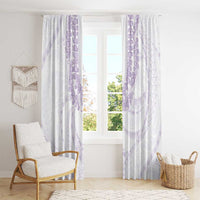 Aloha Lei Onaona Window Curtain Purple Hawaiian Tribal Pattern LT9 - Polynesian Pride