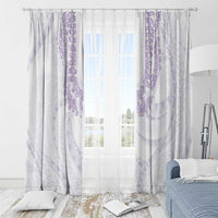 Aloha Lei Onaona Window Curtain Purple Hawaiian Tribal Pattern LT9 - Polynesian Pride