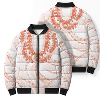 Aloha Lei Onaona Bomber Puffer Jacket Red Hawaiian Tribal Pattern LT9 - Polynesian Pride