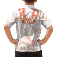 Aloha Lei Onaona Family Matching Short Sleeve Bodycon Dress and Hawaiian Shirt Red Hawaiian Tribal Pattern