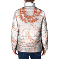 Aloha Lei Onaona Padded Jacket Red Hawaiian Tribal Pattern LT9 - Polynesian Pride