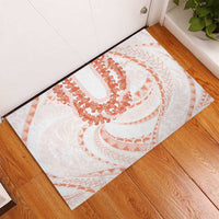 Aloha Lei Onaona Rubber Doormat Red Hawaiian Tribal Pattern LT9 - Polynesian Pride
