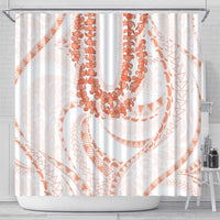 Aloha Lei Onaona Shower Curtain Red Hawaiian Tribal Pattern