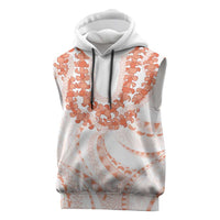 Aloha Lei Onaona Sleeveless Hoodie Red Hawaiian Tribal Pattern LT9 Red - Polynesian Pride