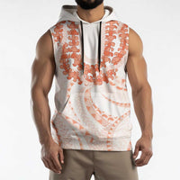 Aloha Lei Onaona Sleeveless Hoodie Red Hawaiian Tribal Pattern LT9 - Polynesian Pride