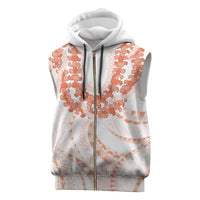 Aloha Lei Onaona Sleeveless Zip Hoodie Red Hawaiian Tribal Pattern LT9 Red - Polynesian Pride