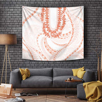 Aloha Lei Onaona Tapestry Red Hawaiian Tribal Pattern