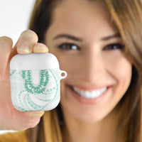 Aloha Lei Onaona AirPods Case Sage Green Hawaiian Tribal Pattern LT9 Green - Polynesian Pride