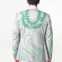 Aloha Lei Onaona Blazer Sage Green Hawaiian Tribal Pattern - Polynesian Pride