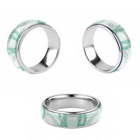 Aloha Lei Onaona Classic Ring Sage Green Hawaiian Tribal Pattern - Polynesian Pride