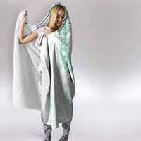 Aloha Lei Onaona Hooded Blanket Sage Green Hawaiian Tribal Pattern LT9 - Polynesian Pride