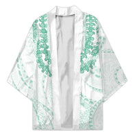 Aloha Lei Onaona Kimono Sage Green Hawaiian Tribal Pattern LT9 Unisex Green - Polynesian Pride